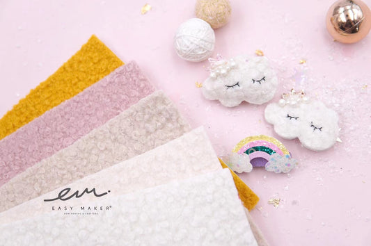 Teddy Fluff Fabric A4 5pcs/pack