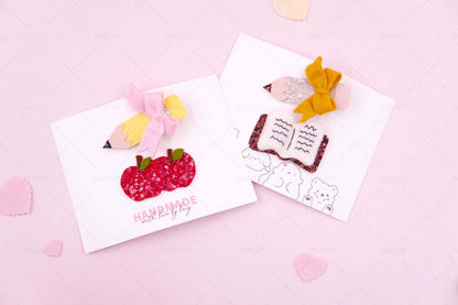 Clips of Pencils Books and Apples Cutting die  JIGSCUT-20250003