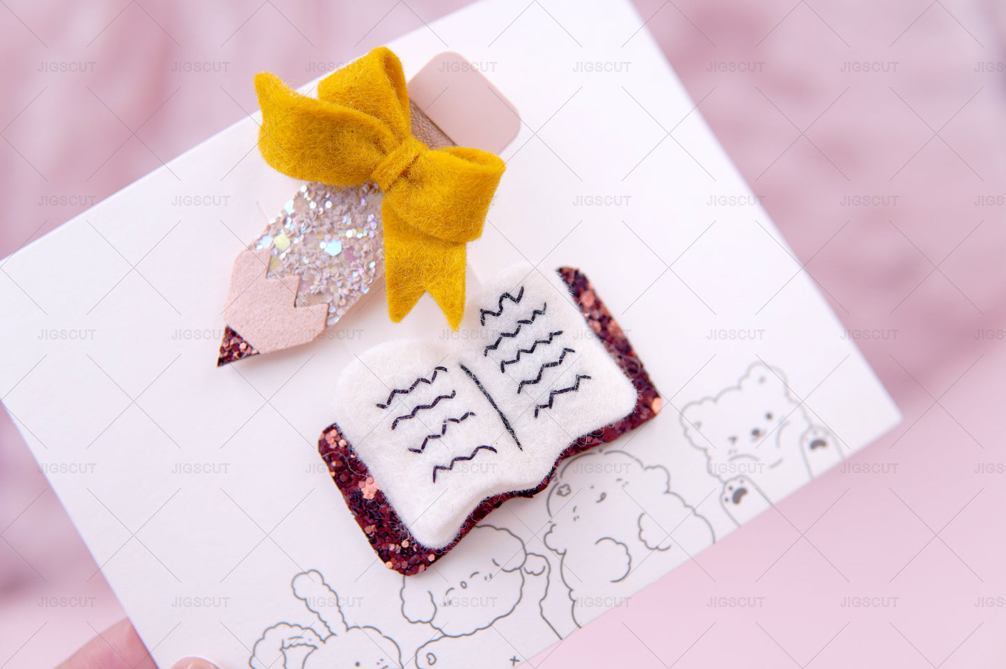 Clips of Pencils Books and Apples Cutting die  JIGSCUT-20250003