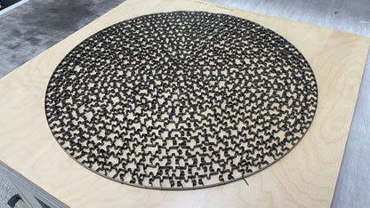 JIGSAW PUZZLE DIE Circle shape 55x55cm-695pcs Unique Style