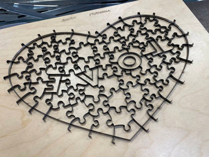 Unique Pcs Heart shape A3 size Puzzle Cutting Dies JIGSCUT UHD20260001