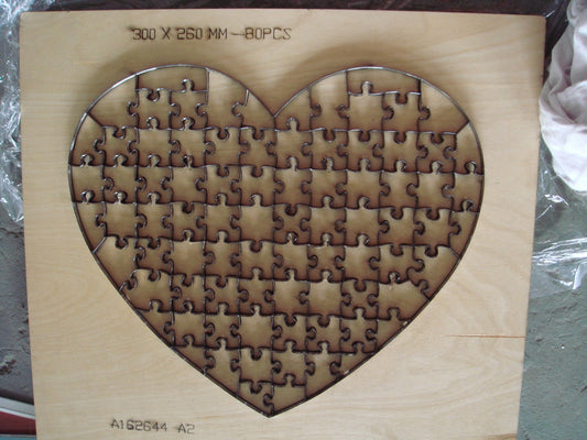 Heart shape Puzzle Cutting Dies JIGSCUT