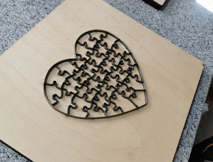Heart shape Puzzle Cutting Dies JIGSCUT