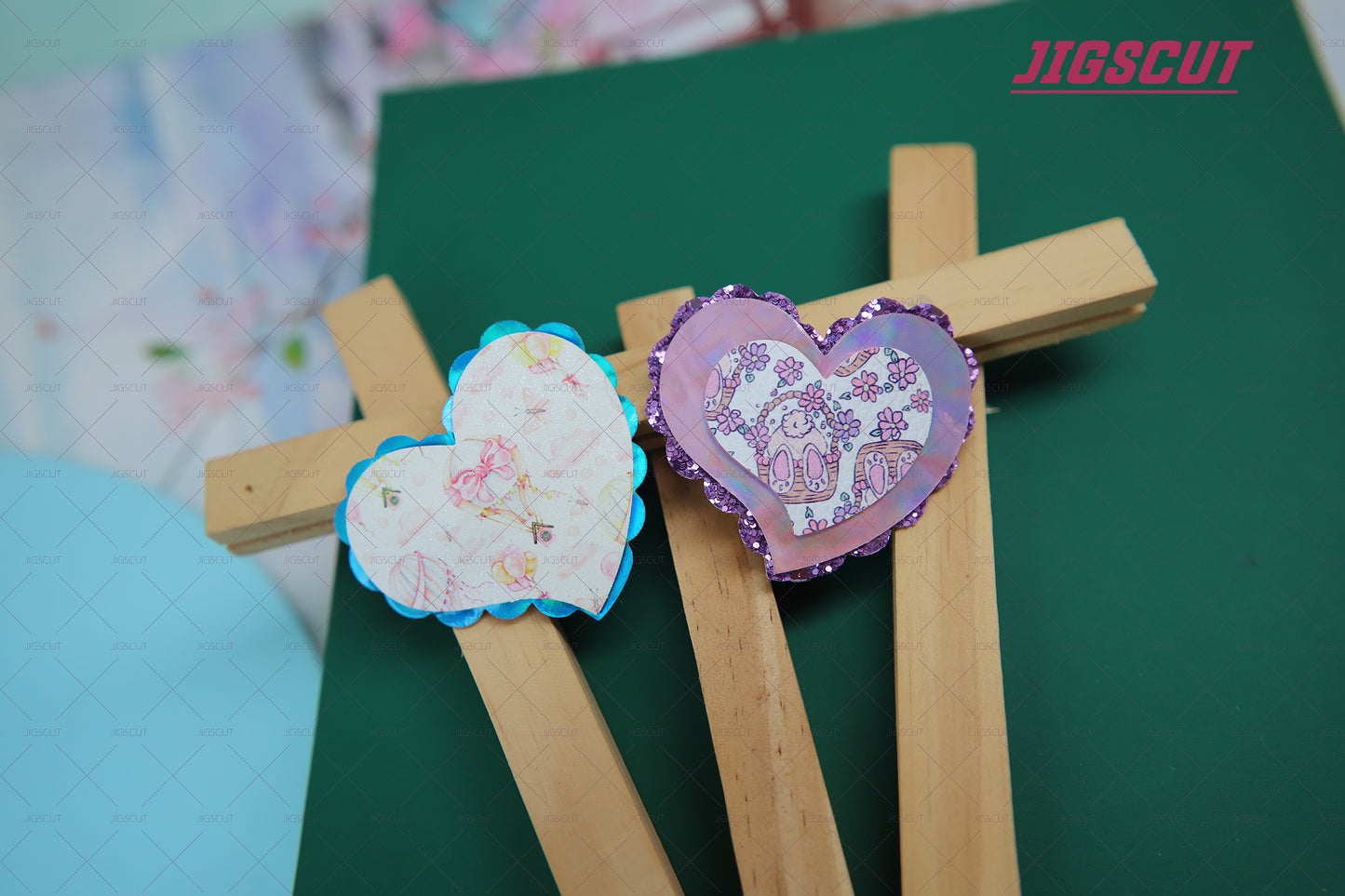 JIGSCUT-CLIPS0003 Hair Clips Cutting Die Heart Shape