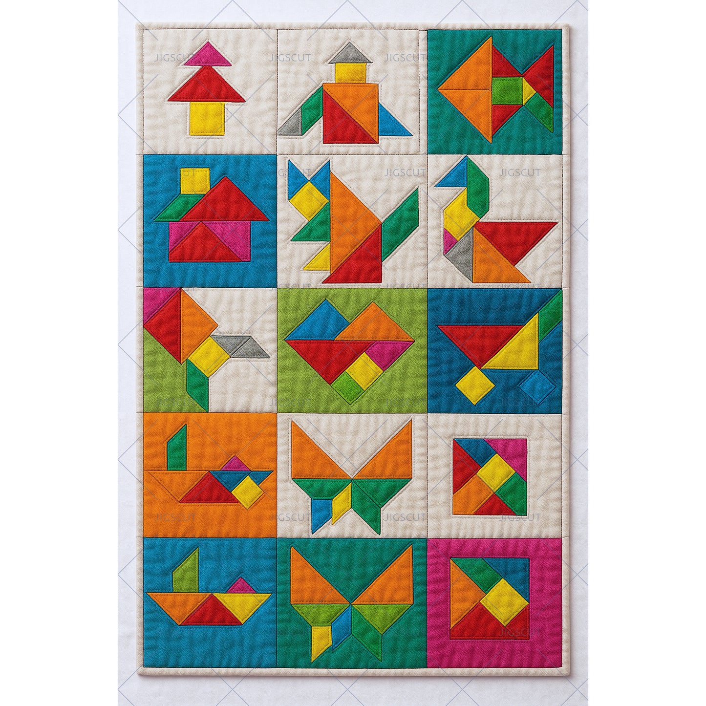 Quilting/Patchwork Cutting die JIGSQU-0005-Tangram shapes